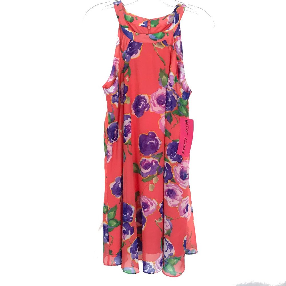 NWT Womens Size 8 Betsey Johnson Multicolor Floral Sleeveless A-Line Dress